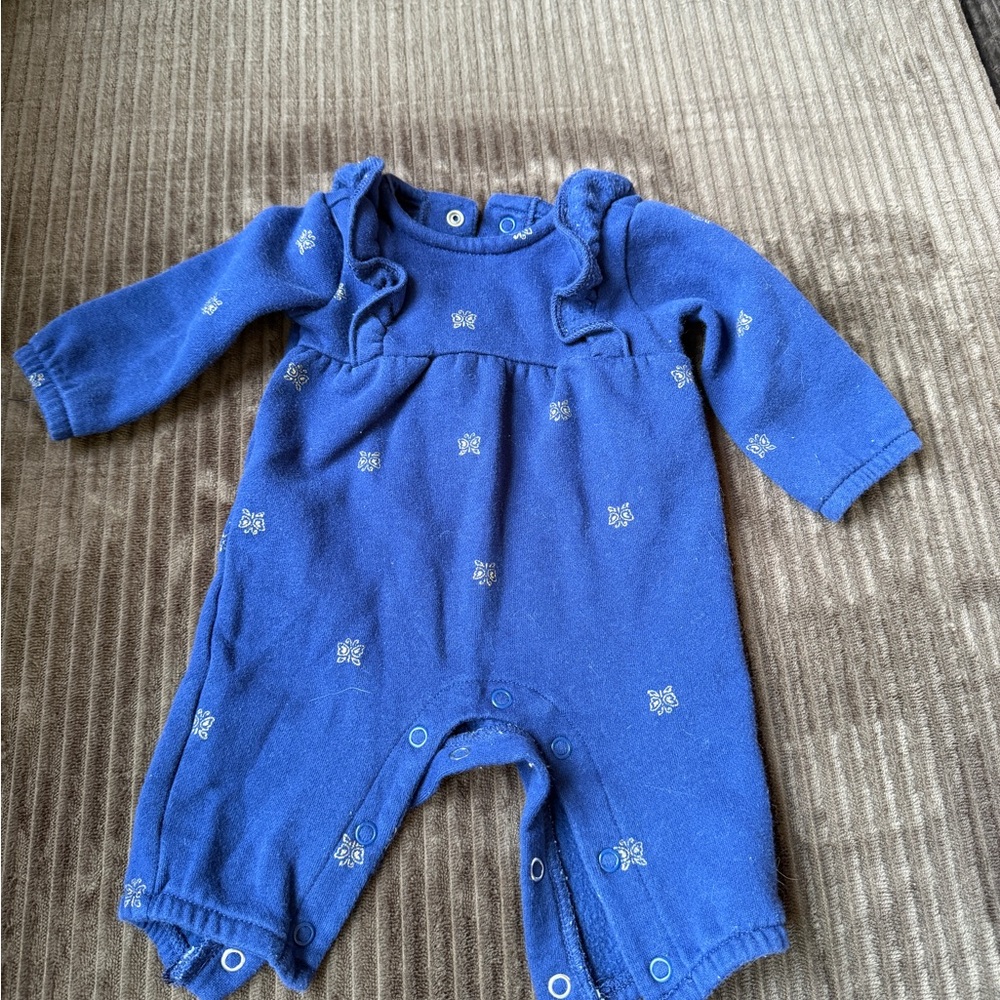 Carter's Blue Footed One Piece with White Accents